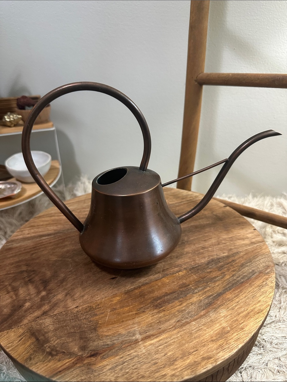 Vintage Copper Tone Small Watering Can Stamped With An “A” On The Bottom